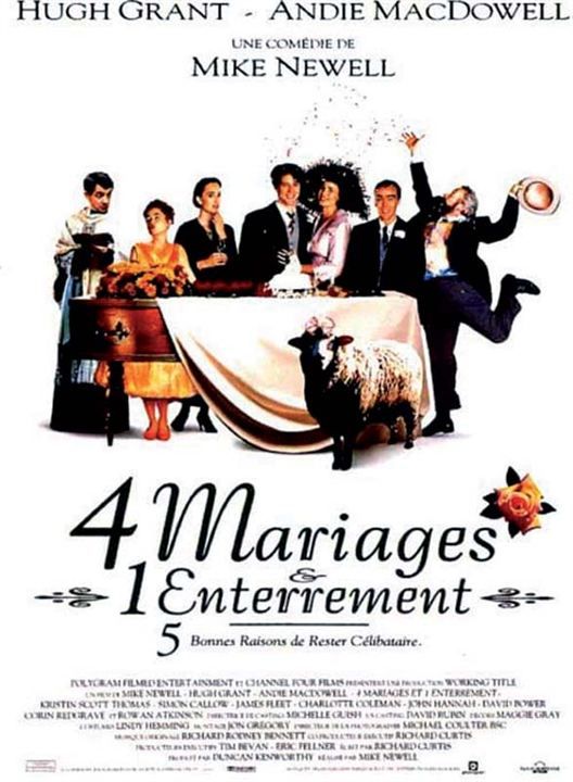 affiche du film 4 mariages et 1 enterrement 